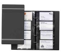 Durable 238558 Visifix Reliure à 4 Anneaux Capacité 200 Cartes - 25 Pochettes Anthracite