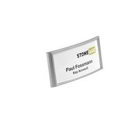 Durable classic boite de 10 porte-badges avec aimant 30 x 65 mm argent 854023