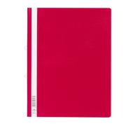 Durable Clear View A4 Document Folder Red Transparent Front Cover Pack of 25