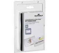 Durable click fold pack de 5 porte-badges avec pince combi 54 x 90 mm 869319 G