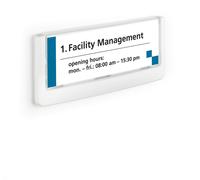 Durable Click Information Sign 149 x 52.5 mm White Door and Wall Sign Includ