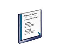 Durable Click Sign Plaque de porte 149 x 148,5 mm Bleu foncé | Plaque de bureau en plastique à coller ou à visser, kit de montage inclus, pour plaques à emboîter Duraprint