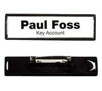 DURABLE Porte-badges Clip-Card 813301 – boîte de 25 avec épingle, 17 x 67 mm, noir