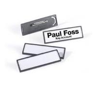 Durable clip card boite de 25 porte-badges avec epingle 17 x 67 mm noir 813301 G