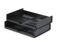 Durable Corbeille à courrier Optimo, 6 pièces, Anthracite, 1700801058 | Banette de rangement de bureau pour documents A4, certifié Blue Angel, 324 x 62 x 230 mm, Made in Germany