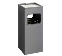 DURABLE Corbeille à papier 17L avec cendrier intégré 2L Anthracite 1,5kg sable 1 pièce 333158