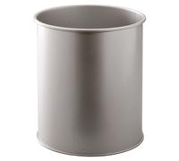 Durable Corbeille à papier métal 15 L - Argent