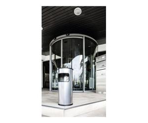 DURABLE Corbeille à papier métal 17 L ronde avec cendrier argent 333023 Quantité:1