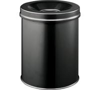 DURABLE Corbeille anti-feu SAFE 15L ronde, Noir, 330501
