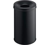 Durable Rossignol 3306-01 Corbeille à papier métal avec étouffoir 30 litres 31,5 x 49,2 cm Noir