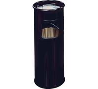 DURABLE Corbeille haute ronde 333001 – 17 L, cendrier bac à sable, métal peint noir, H62 cm
