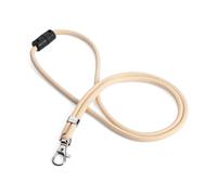 Durable Cordon Textile 80 % recyclé avec fermeture de sécurité et mousqueton - Boîte de 10 - Beige