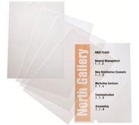 DURABLE CRYSTAL SIGN - A4 (210 x 297 mm) 20 unités pellicule claire transparente - pour P/N: 4825-19 G