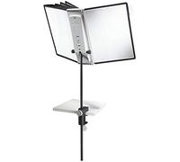 DURABLE Display-System SHERPA DESK CLAMP 10, kit complet bras r‚glabe continu de la hauteur jusqu'… 490 mm, plaques pochettes en PP, cadre robuste complet color‚, fenˆtre avec film PP mat peur reflecteur, apte pour scanneurcontenu: bras + 10 plaques-pochettes en noir (5818-00)
