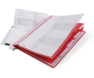 Durable - Dossier pour la gestion du personnel - 5 intercalaires - avec page de couverture - 5 pièces - 255503 Rouge