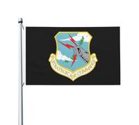 durable Drapeau double face Bouclier du drapeau du commandement stratégique de l'USAF Léger Drapeau saisonnier 3x5 Ft pour chambres,Décoration extérieure,balcon