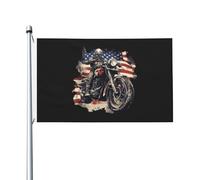 durable Drapeau en polyester Dirt Bike Motocross Supeoss États-Unis décoratif Drapeau résistant aux intempéries 3x5 Ft pour événements,balcon,jardin