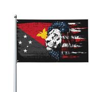 durable Drapeau en polyester Papouasie-Nouvelle-Guinée Drapeau Amérique Lion Double face Drapeau saisonnier 3x5 Ft pour jardin,dortoirs,Décoration intérieure