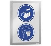 DURABLE Cadre d'affichage magnétique Duraframe 488223 A4 argent/noir boîte de 10