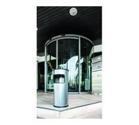 Durable DURABLE Corbeille à papier métal 17 L ronde avec cendrier argent 333023 Quantité:1