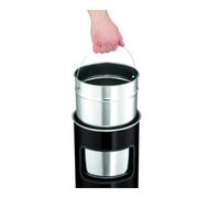 Durable DURABLE Corbeille à papier ronde en métal 17L avec cendrier SAFE noir Quantité:1