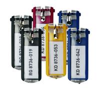 Durable Porte-clés plastique à clip coloris assortis - lot de 6