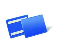 Durable DURABLE Pochettes d’étiquettes autocollantes 1/2 A5 paysage bleu foncé Quantité:50
