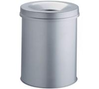 DURABLE Corbeille à papier Safe 330601 – 30 L, anti-feu, métal noir