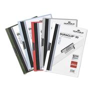 Durable 220000 Duraclip 30, Chemise Clip pour 1 à 30 Feuilles A4 - 1 Pièce Coloris Assortis
