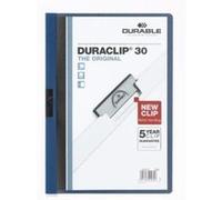 Durable Chemise à clip A4 Duraclip en PVC - 30 feuilles - Bleu foncé