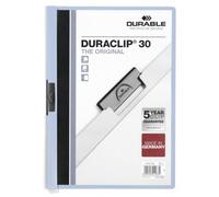 Durable Duraclip 30 Protège Documents Pvc Bleu Clair Et Transparent