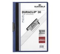 Durable Duraclip 30 Protège Documents Pvc Bleu Et Transparent