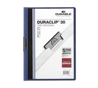 DURABLE Protège-documents Duraclip 30 PVC Bleu transparent