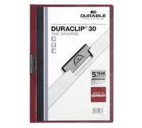 Durable Duraclip 30 Protège Documents Pvc Bourgogne, Transparent