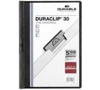 Durable Duraclip 30 protège documents PVC Noir, Transparent noir G