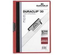 Durable Duraclip 30 protège documents PVC Rouge, Transparent Rouge G