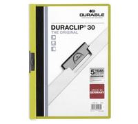 Durable Duraclip 30 Protège Documents Pvc Vert Et Transparent