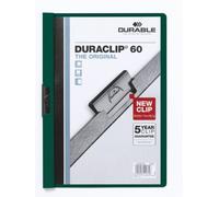Durable DURACLIP 60, Fichier clip pour 1 à 60 feuilles A4 - Lot de 25 60 Sheets vert foncé