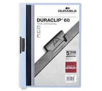 Durable Duraclip 60 Protège Documents Pvc Bleu Clair Et Transparent