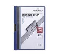 Durable Duraclip 60 Protège Documents Pvc Bleu Et Transparent