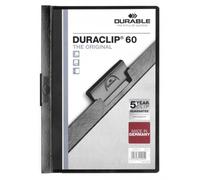 Durable Duraclip 60 Protège Documents Pvc Noir Et Transparent