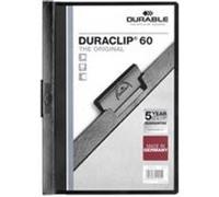 Durable Duraclip 60 protège documents PVC Noir, Transparent noir G