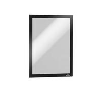 Durable Duraframe Cadre d'Affichage A4, Autocollant, 1 pièce, noir, 489901 | Dos adhésif, fermeture magnétique pour documents, cadre d'affichage pour vitre, format portrait paysage