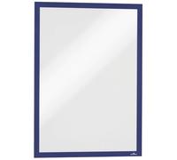 Durable Duraframe Cadre d'affichage magnétique A3 Bleu Foncé Lot de 5 | Fixation magnétique pour surfaces métalliques, remplacement facile, amovible et repositionnable, PP, fabriqué en Pologne