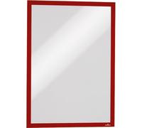 Durable Duraframe Cadre d'Affichage Magnétique A3 Rouge Lot de 5