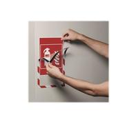 DURABLE DURAFRAME MAGNETIC SECURITY Porte-document pour A4 magnétique rouge-blanc (pack de 5)