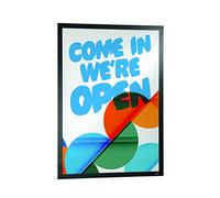 Durable Duraframe Poster, Cadre Affichage 50 x 70, adhésif, noir, 505401 | Bordure magnétique, résistant aux UV, format portrait ou paysage, dimensions 545 x 745 mm, 1 pièce