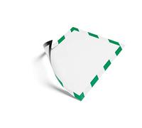 Durable Duraframe Security Signalisation Adhésive/Cadre d'Affichage Sécurité Bicolore Vert/Blanc Lot de 2