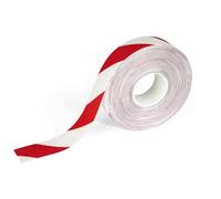 Durable Duraline 1021132 Ruban de marquage autocollant et antidérapant 50 mm x 0,5 mm x 30 m (l x H x L) Rouge/blanc