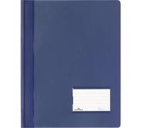 Durable DURALUX 268007 Chemise à lamelles avec couverture transparente bleu foncé DIN A4+ fenêtre d'inscription (90 x 57 mm)
